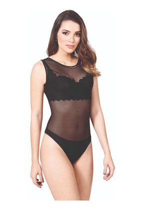 Body Faja Control Tipo Hilo Con Blonda Y Tull Ritchi