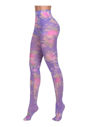 PANTY MEDIA OPACA SOFT TOUCH ESTAMPADO EN FLORESITAS RITCHI