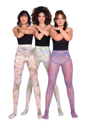 PANTY MEDIA OPACA SOFT TOUCH CON DISEÑO ESTAMPADO RITCHI