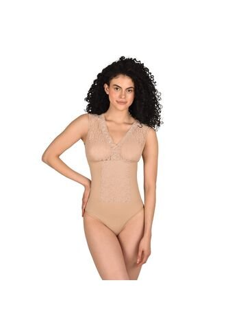 Body Faja Ritchi Con Encaje Manga Sisa Cómodo Versátil Hilo Ritchi