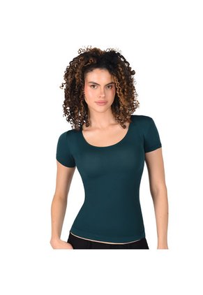 Blusa Control Manga Corta Con Escote Redondo Ritchi