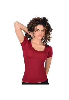 Blusa Control Manga Corta Con Escote Redondo Ritchi