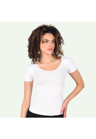 Blusa Control Manga Corta Con Escote Redondo Ritchi Ritchi