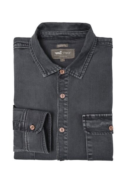 Camisa M/L Denim Fibras Naturales Para Hombre RK1110211622-TX7 RKF
