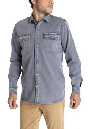 Camisa M/L Denim Fibras Naturales Para Hombre RK1110211622-TX7 RKF