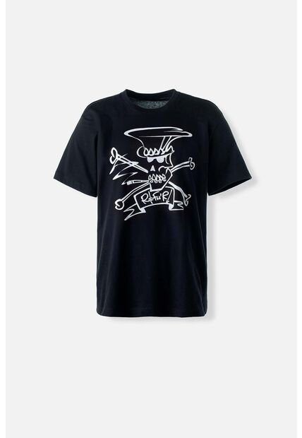 Camiseta De Slash Negra Manga Corta Género Neutro XL