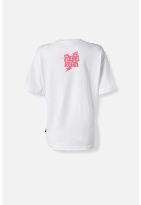 Camiseta De David Bowie Relax Fit Para Mujer XS
