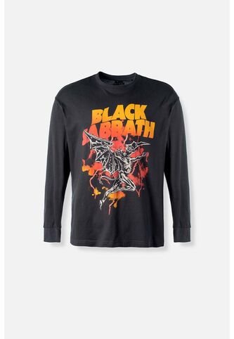Camiseta De Black Sabbath Relax Fit Para Hombre L ROCKBANDS