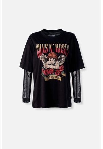 Camiseta De Guns N' Roses Relax Fit Para Mujer XL ROCKBANDS