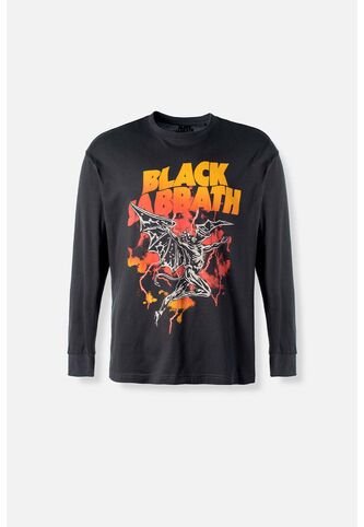Camiseta De Black Sabbath Relax Fit Para Hombre M ROCKBANDS