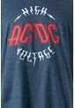 Camiseta De AC/DC Manga Corta Azul Cross Para Hombre M de ROCKBANDS
