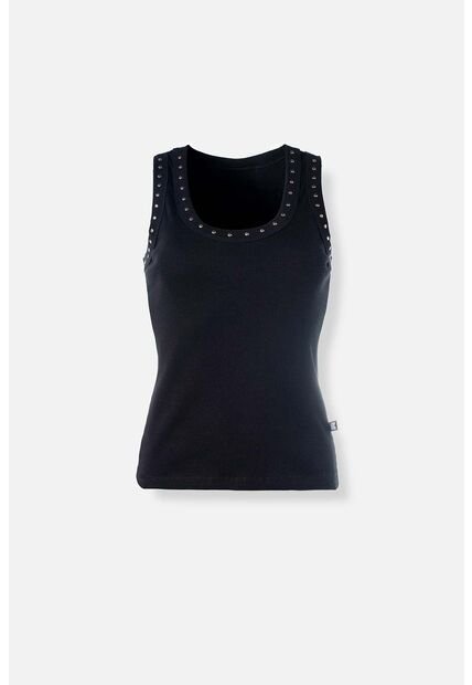 Camiseta De Movies Negra Slim Fit Para Mujer XS