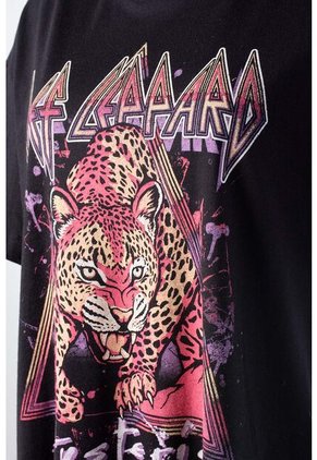 Camiseta De Def Leppard Relax Fit Para Mujer M