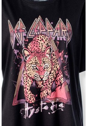 Camiseta De Def Leppard Relax Fit Para Mujer M