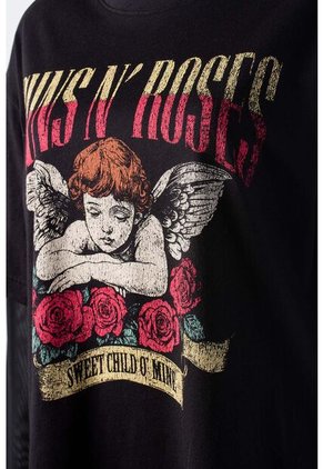 Camiseta De Guns N' Roses Relax Fit Para Mujer M