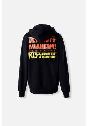 Buzo De Kiss Negro Con Capucha Género Neutro XS