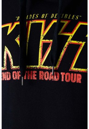 Buzo De Kiss Negro Con Capucha Género Neutro XL