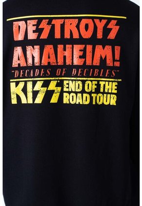 Buzo De Kiss Negro Con Capucha Género Neutro XL