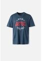 Camiseta De AC/DC Manga Corta Azul Cross Para Hombre XL de ROCKBANDS