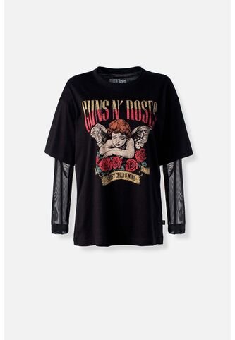 Camiseta De Guns N' Roses Relax Fit Para Mujer XL ROCKBANDS
