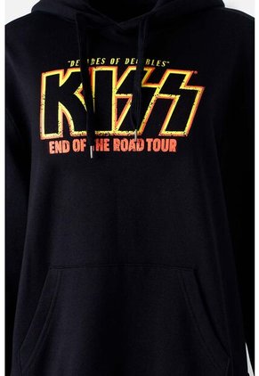 Buzo De Kiss Negro Con Capucha Género Neutro M