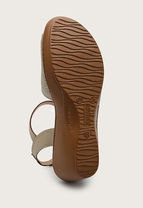 Sandalia Tacón Corrido Café-Nude-Azul Romulo