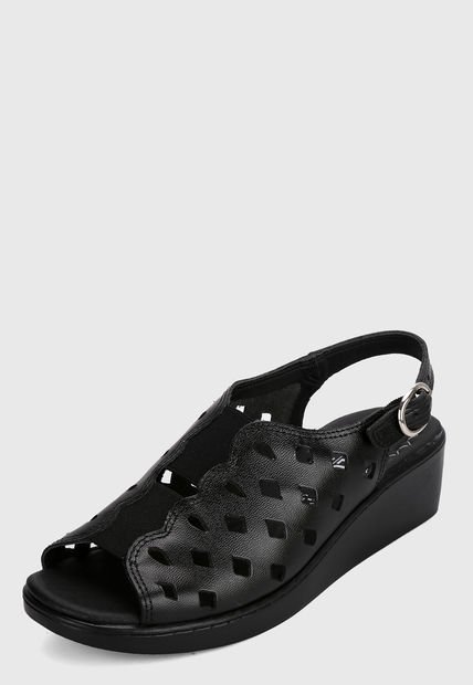 Sandalia Tacón Corrido Negro Romulo