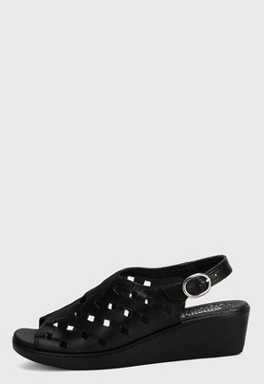 Sandalia Tacón Corrido Negro Romulo