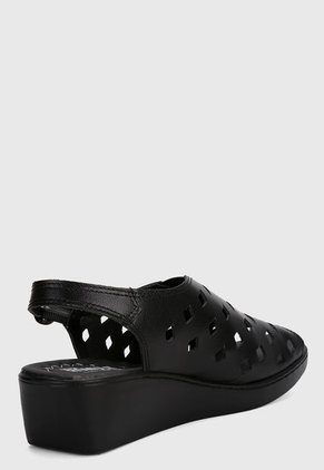 Sandalia Tacón Corrido Negro Romulo