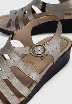 Sandalia Tacón Corrido Dorado Romulo