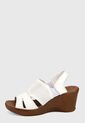 Sandalia Plataforma Blanco-Café Romulo de Romulo