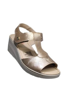 Sandalia Romulo Para Mujer Ajuste Velcro Tacon Corrido