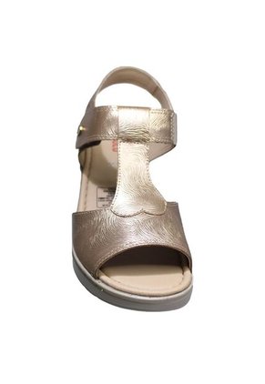 Sandalia Romulo Para Mujer Ajuste Velcro Tacon Corrido