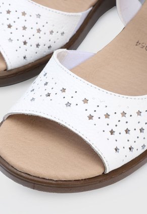 Sandalia Blanco-Café Romulo