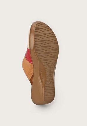 Sandalia Tacón Corrido Café-Multicolor Romulo