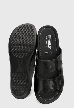 Sandalia Tacón Corrido Negro Romulo