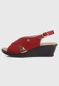 Sandalia Tacón Corrido Rojo-Café Romulo de Romulo