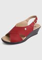 Sandalia Tacón Corrido Rojo-Café Romulo de Romulo