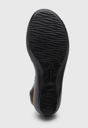 Sandalia Tacón Corrido Azul Navy-Negro Romulo