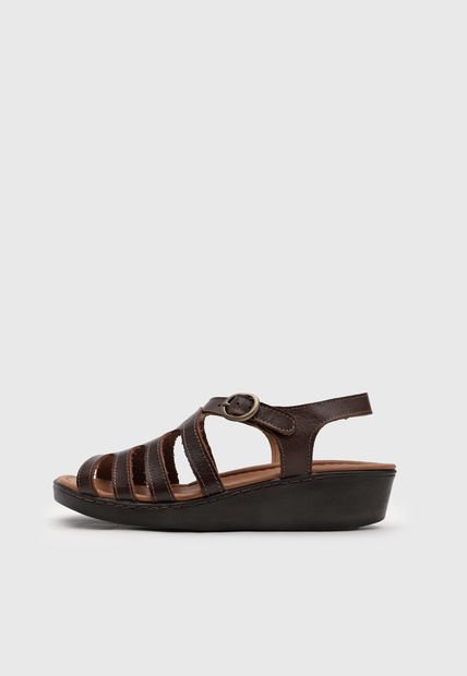 Sandalia Tacón Corrido Marrón Romulo