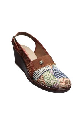 Romulo Sandalia Multicolor Para Dama Tacón Playero