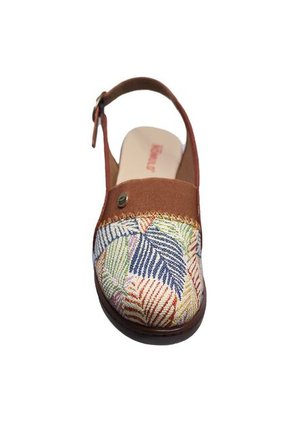 Romulo Sandalia Multicolor Para Dama Tacón Playero