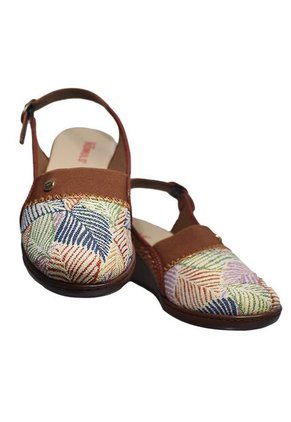 Romulo Sandalia Multicolor Para Dama Tacón Playero