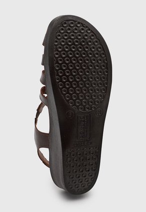 Sandalia Tacón Corrido Marrón Romulo