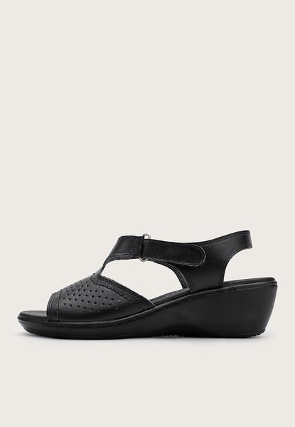 Sandalia Tacón Corrido Negro Romulo