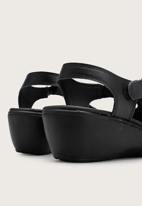 Sandalia Tacón Corrido Negro Romulo