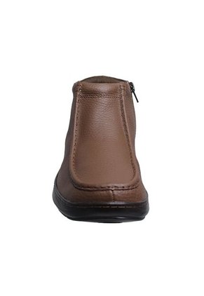 Botin Romulo Ajuste Cremallera Para Hombre En Cuero