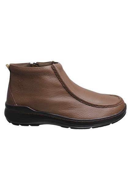 Botin Romulo Ajuste Cremallera Para Hombre En Cuero