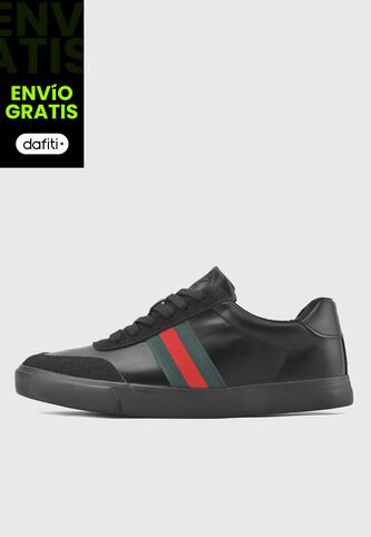 Tenis Lifestyle Negro-Verde Oscuro-Rojo Royal County of Berkshire Polo Club Royal County of Berkshire Polo