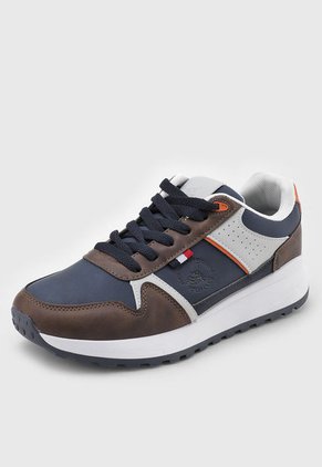 Tenis Lifestyle Azul-Gris-Café Royal County of Berkshire Polo Club